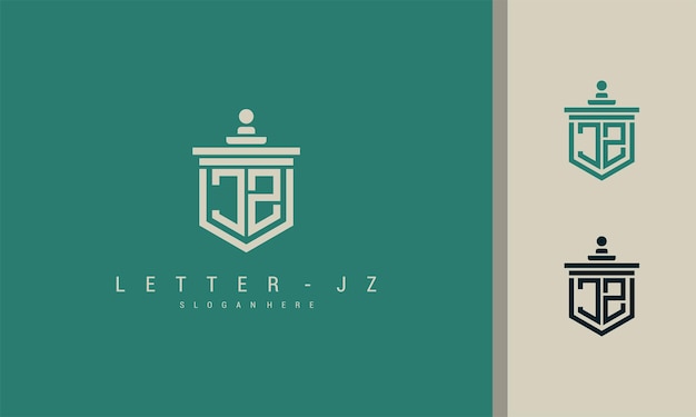 Buchstabe jz logo icon designvorlage premium-vektor premium-vektor premium-vektor premium-vektor