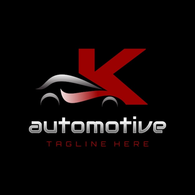 Vektor buchstabe k automobil-logo-design-vektor