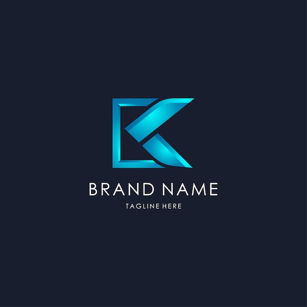 Buchstabe k-logo-monogramm, anfänglicher designvektor, luxuriöser goldener stil