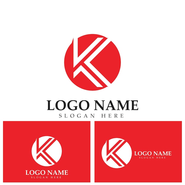 Buchstabe k-logo-symbol entwurfsvorlage