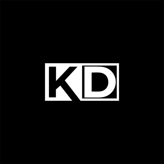 Buchstabe KD cooles Logo und Icon-Design