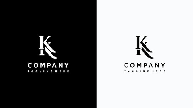 Buchstabe kk Logo-Design