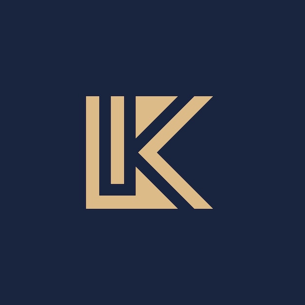 Buchstabe LK oder KL-Logo