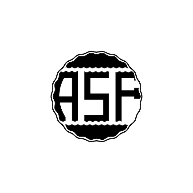 Buchstabe Logo-Design 'ASF'