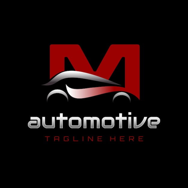 Buchstabe m automobil-logo-design-vektor