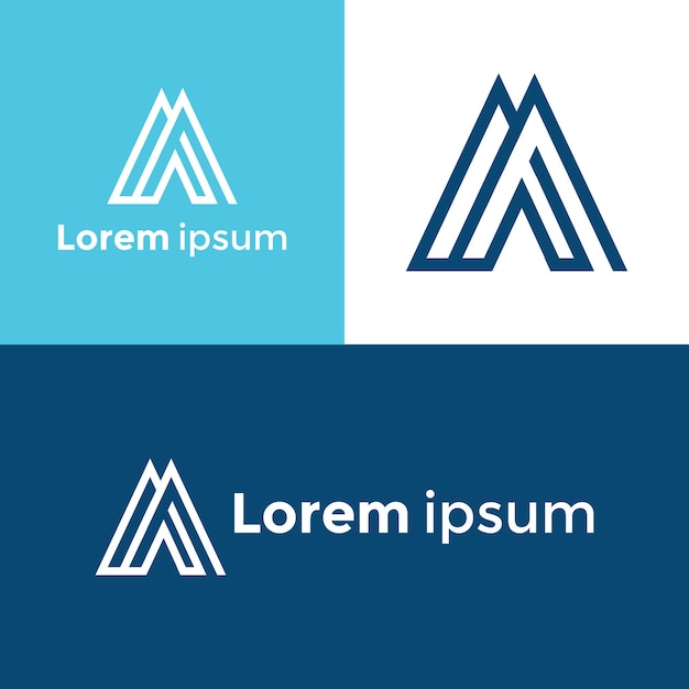 Buchstabe M Logo Minimales Alphabet Design Vektor M Symbol einzigartiges modernes Vorlagenelement Monogramm