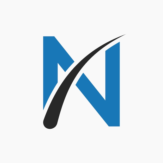 Buchstabe N Logo für Haarbehandlung Vektorvorlage Symbol für Haarpflege
