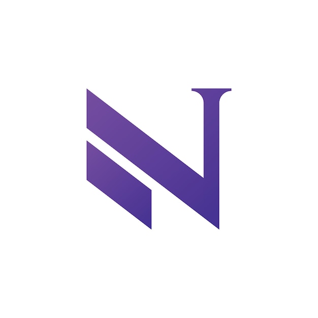 Buchstabe n logo vektor vorlagenelement