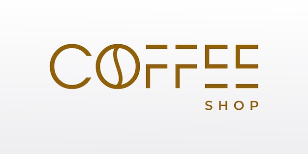 Buchstabe O Monogramm Kaffee Logo Design in brauner Farbe