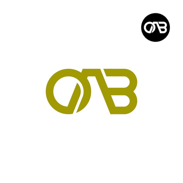 Vektor buchstabe oab-monogramm-logo-design