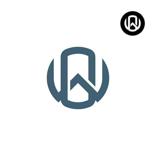 Buchstabe OW WO Circle Bold Logo-Design