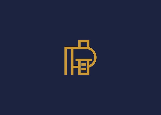 Buchstabe p mit Drucker-Logo-Symbol-Design Vektor-Design-Vorlage Inspiration