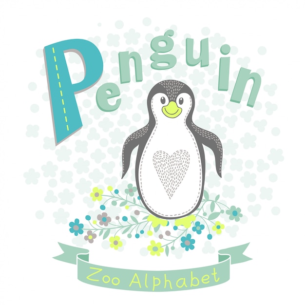 Buchstabe p - pinguin