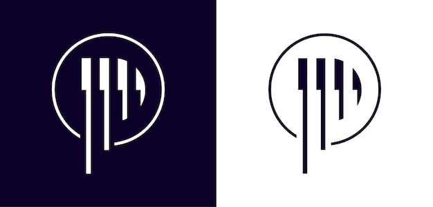 Buchstabe p und piano-logo