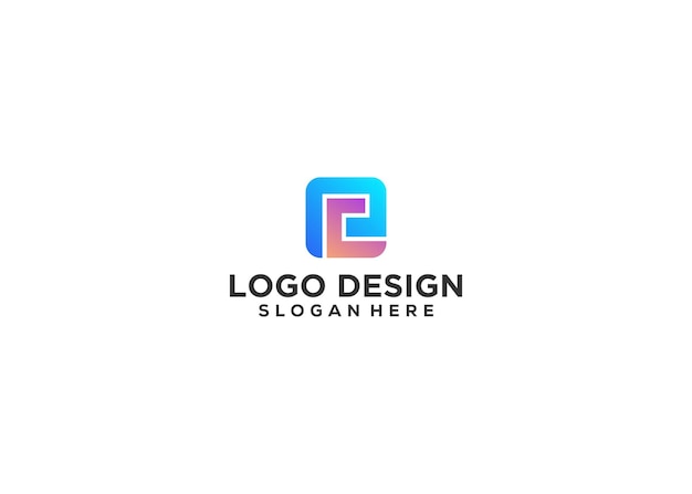 Buchstabe PC Logo Firmenname Logo Illustration