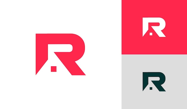Buchstabe r-logo mit hausdach
