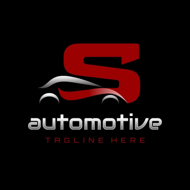 Vektor buchstabe s automobil-logo-design-vektor