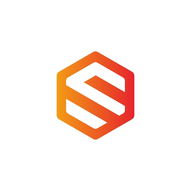 Buchstabe S Hexagon-Logo