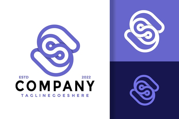 Buchstabe S Infinity Company Logo Design Vektor Illustration Vorlage