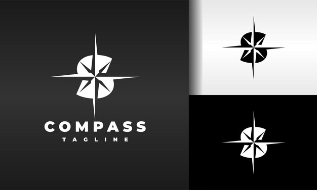 Buchstabe s kompass-logo