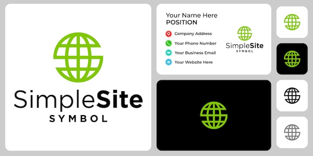 Buchstabe s monogramm-website-logo-design mit visitenkartenvorlage