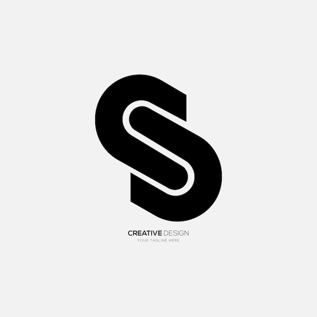 Buchstabe SB moderne fette Form Linie Kunst kreatives einfaches Monogramm-Logo