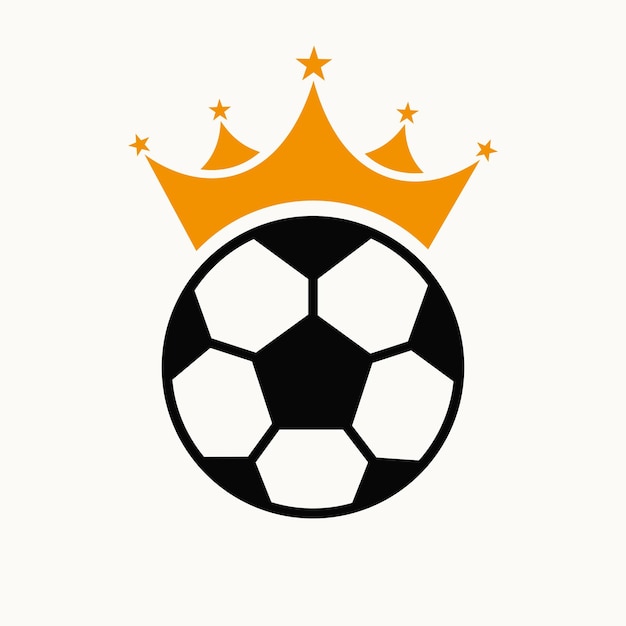 Buchstabe W Fußball-Logo-Konzept mit beweglicher Fußball-Ikone, Fußball-Logo-Vorlage