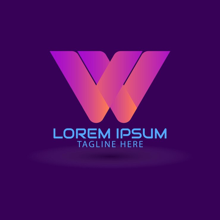 Buchstabe w Logo-Vektor-Freelancersahin