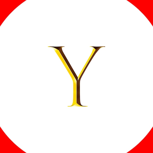 Vektor buchstabe y golden gradient logo design kreativer sieger