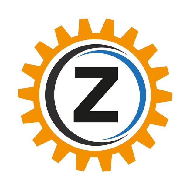 Vektor buchstabe z getriebe logo design vorlage automobil getriebe logo für business und industrielle identität