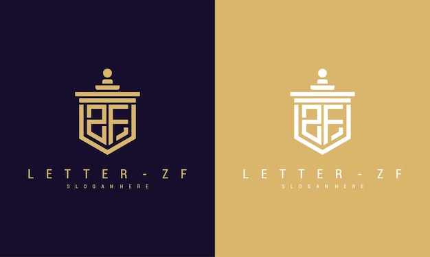 Buchstabe zf logo icon design template premium-vektor premium-vektor premium-verctor premium-vecto r