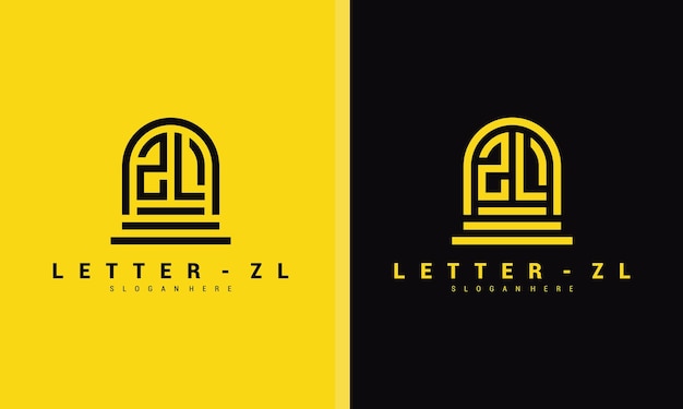 Buchstabe zl Logo Symbol Designvorlage Premium-Vektor Premium-Vektor