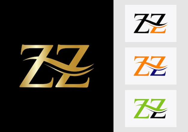 Vektor buchstabe zz-logo-design. zz-logotyp für luxuriöse identität