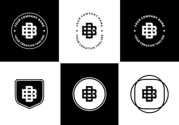 Buchstaben bb monogramm vorlage logo anfängliches abzeichen design