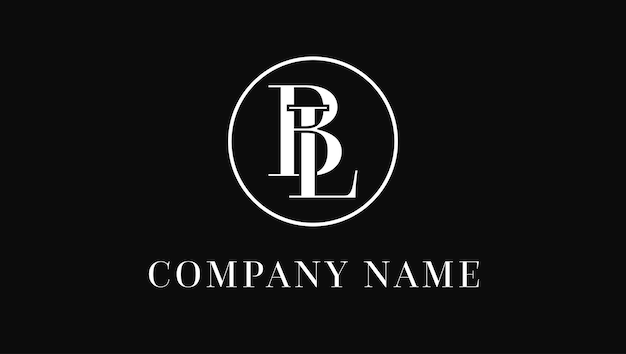 Buchstaben BL Monogramm Luxus Minimal Modern Wordmark Lettermark Creative Logo Design Template