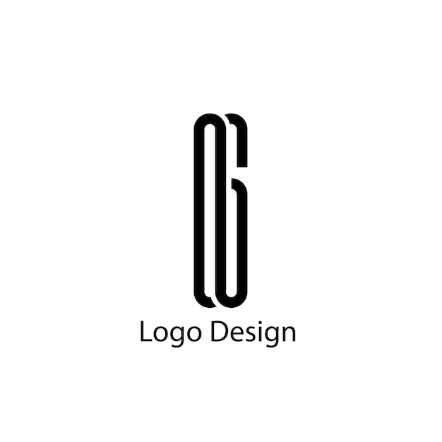 Buchstaben des Alphabets Initialen Monogramm-Logo OG GO OG