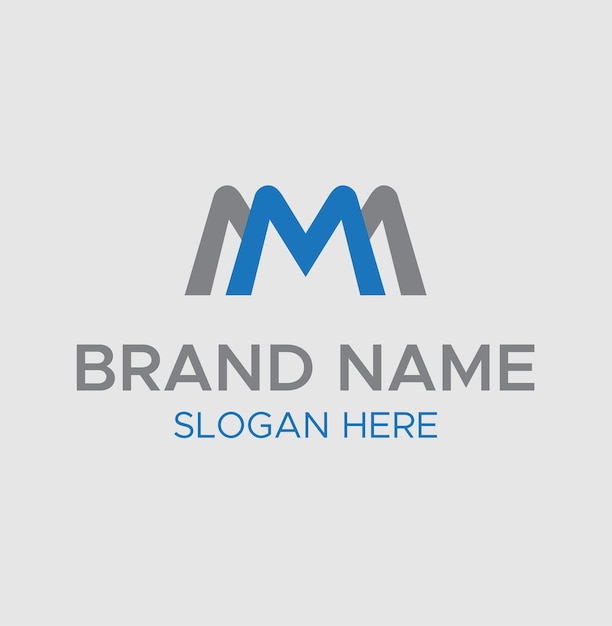 Buchstaben des Alphabets Monogramm-Logo MM oder M