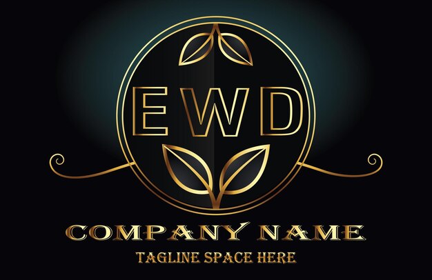 Vektor buchstaben-logo der ewd