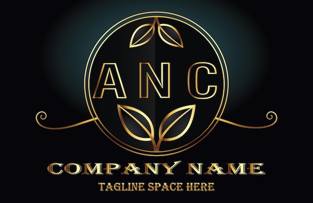 Vektor buchstaben-logo des anc