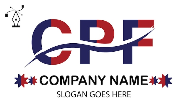 Vektor buchstaben-logo des cpf