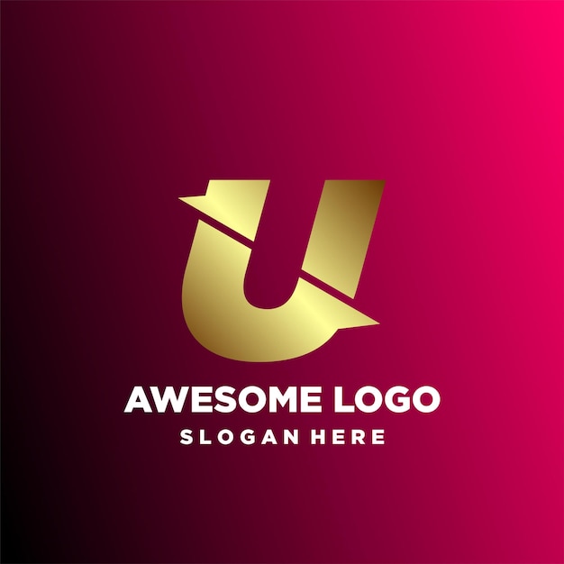 Buchstaben-logo minimalistischer luxus-design-gradienten-stil