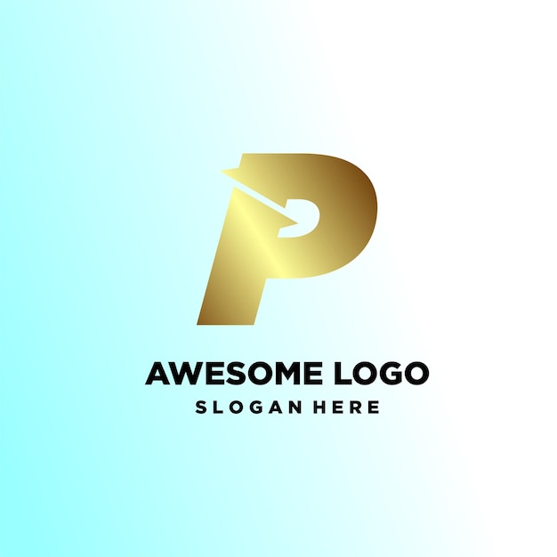 Buchstaben-logo minimalistischer luxus-design-gradienten-stil