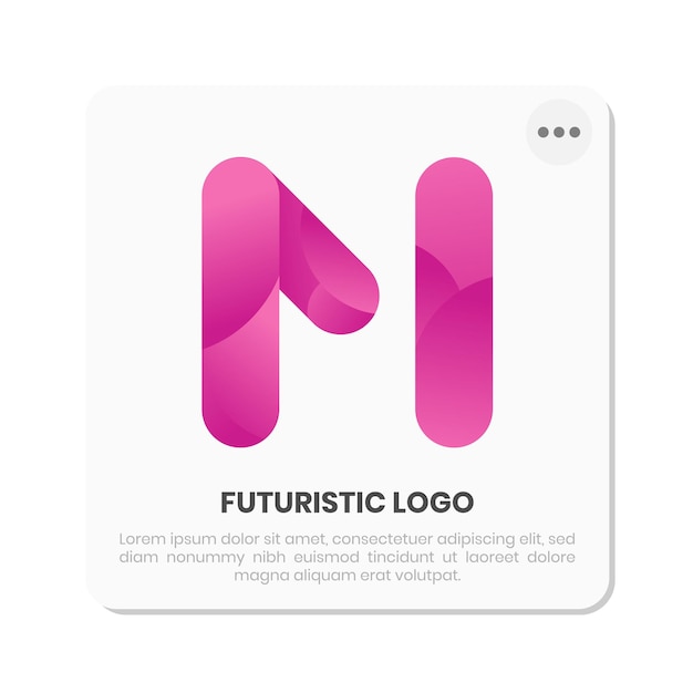 Buchstaben-logo mit futuristischem thema