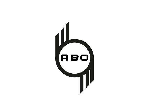 Vektor buchstaben-logo-vektor-design mit weißem hintergrundfarb abo-symbol und -design.
