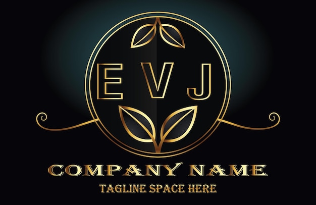 Vektor buchstaben-logo von evj