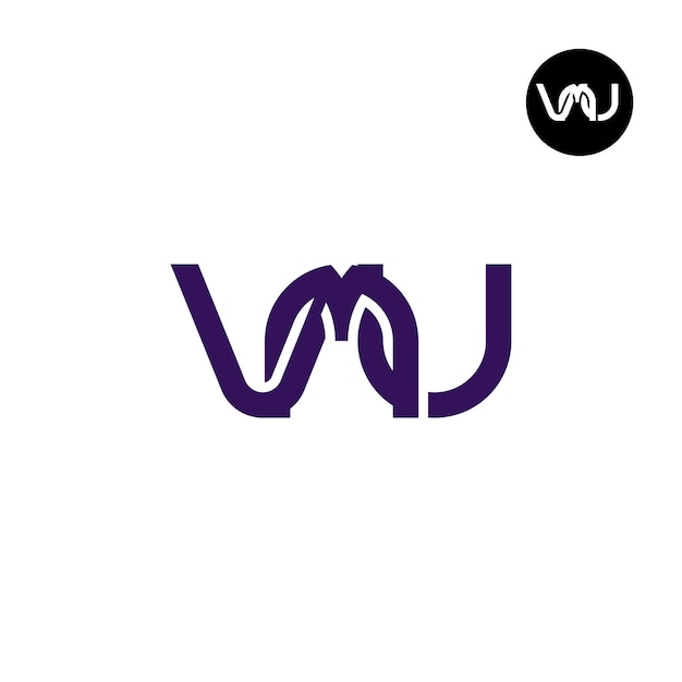 Vektor buchstaben-monogramm-logo-design der vmu
