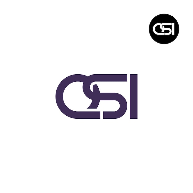 Buchstaben qsi monogramm logo design