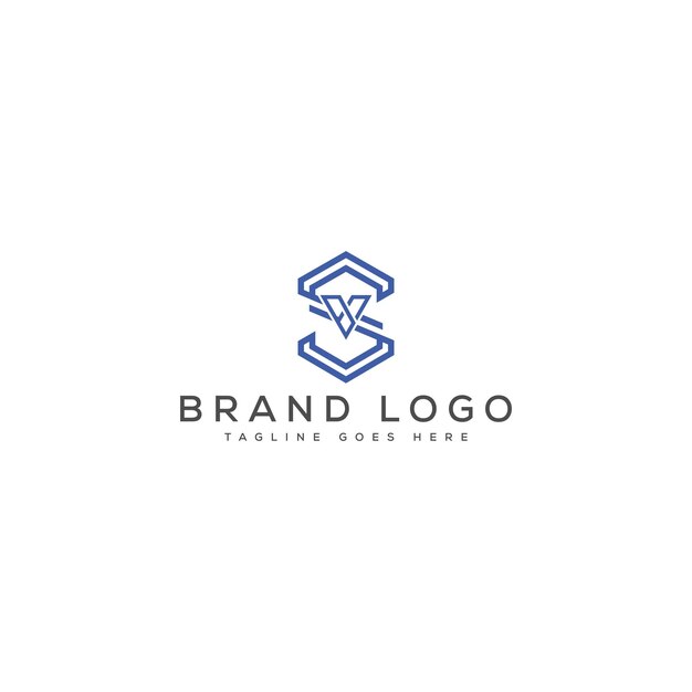 Buchstaben-SV-Logo-Design-Vektor-Vorlage-Design für die Marke