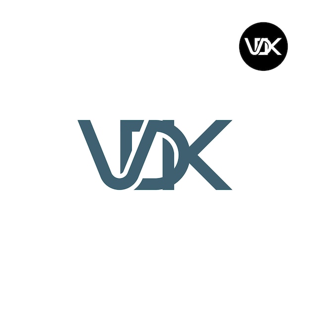 Buchstaben vdk monogramm logo design