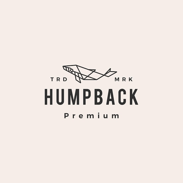 Buckelwal hipster vintage logo